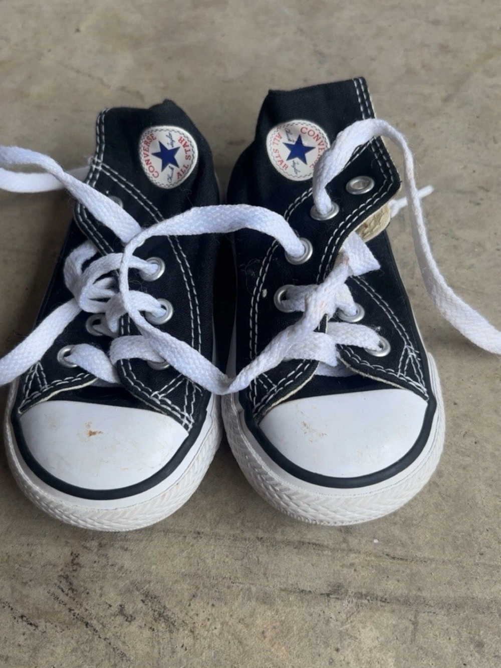 Converse Kids Black and White Canvas Low Top Sneakers